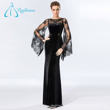 Lace Sexy Velvet Plus Size Robe de soirée classique de haute qualité